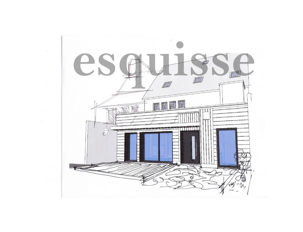 Esquisse du projet de rénovation de cette maison à Carnac