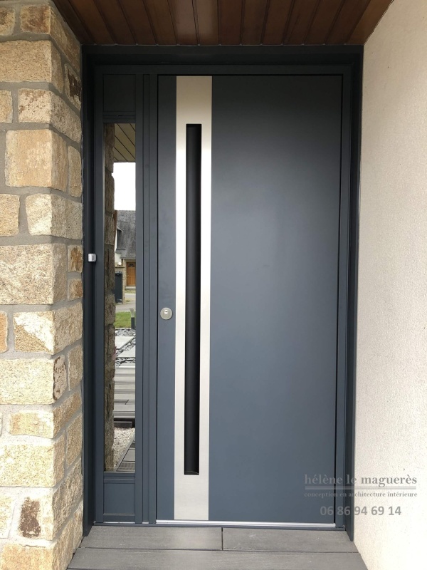 Porte d'entrée anthracite gris anthracite